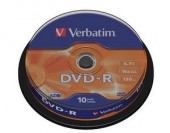 VERBATIM DVD-R 16X 4,7GB SP10/Pack