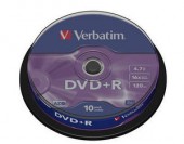 VERBATIM DVD+R 16X 4,7GB SP10/Pack